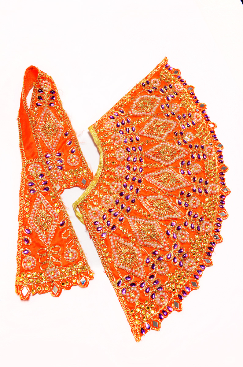 Durga Mata Lehnga Patka Orange color