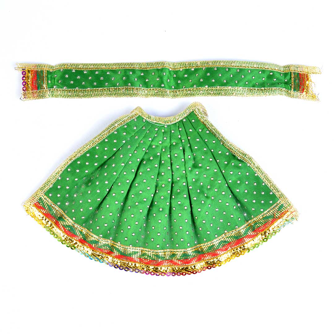 Durga Mata Lehnga Patka Green color