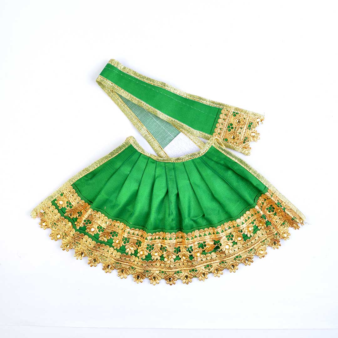 Durga Mata Lehnga Patka Green color